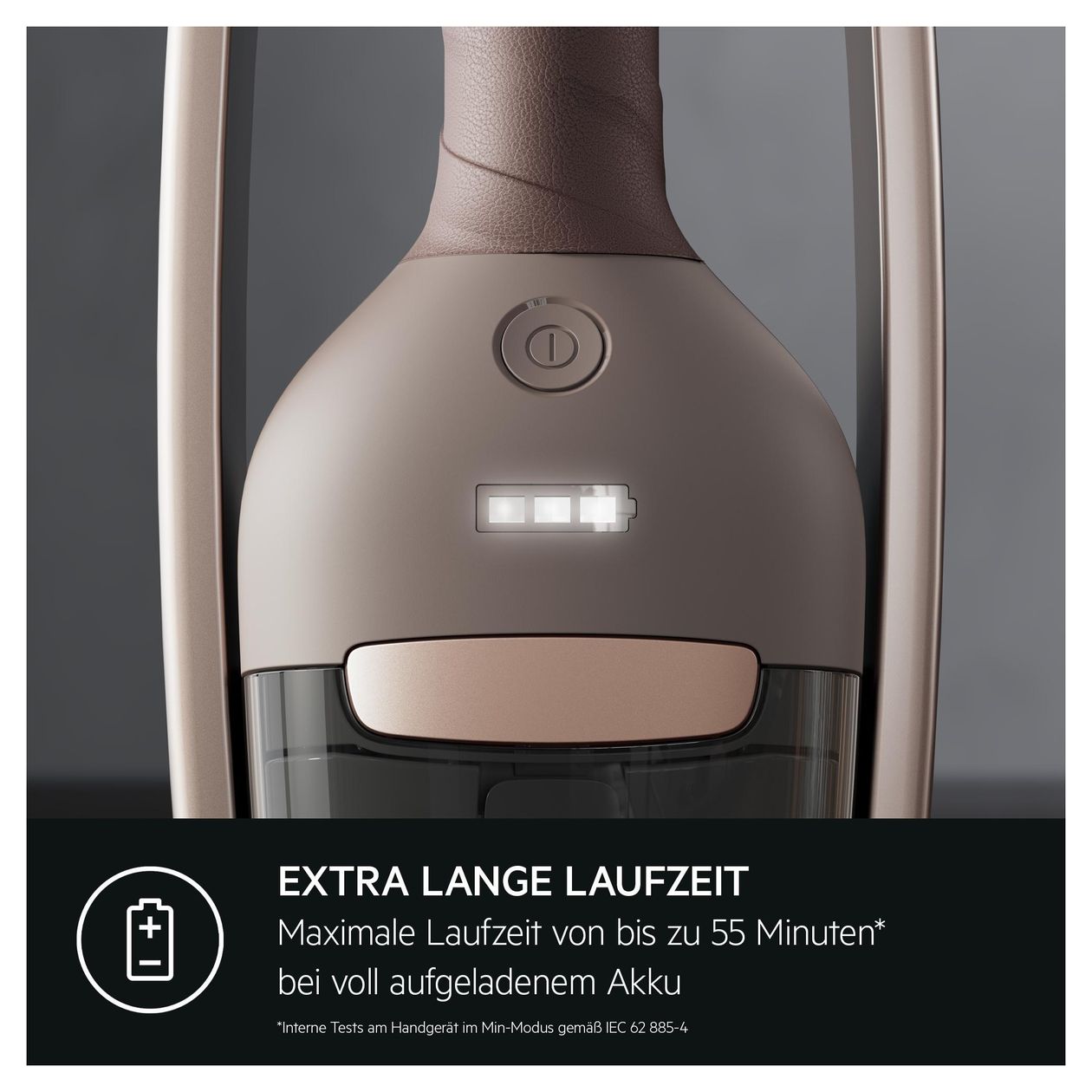 AS62A252XN Serie 6000 Handstaubsauger Beutellos bis 55 min Laufzeit 25,2 V  (Braun, Walnuss) 