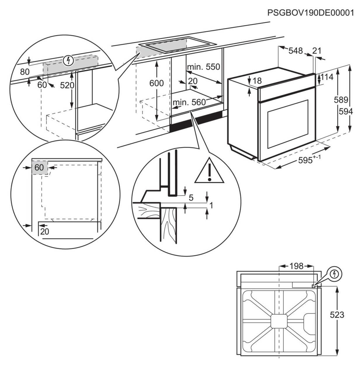 Serie 5000 TU5AB21FSB Einbaubackofen groß AutoClean 