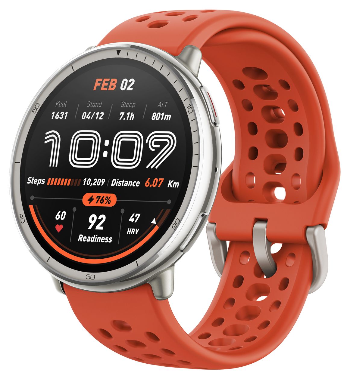 Active 2 Premium Digital Smartwatch Rund 456 h 353 ppi  (Silber) 