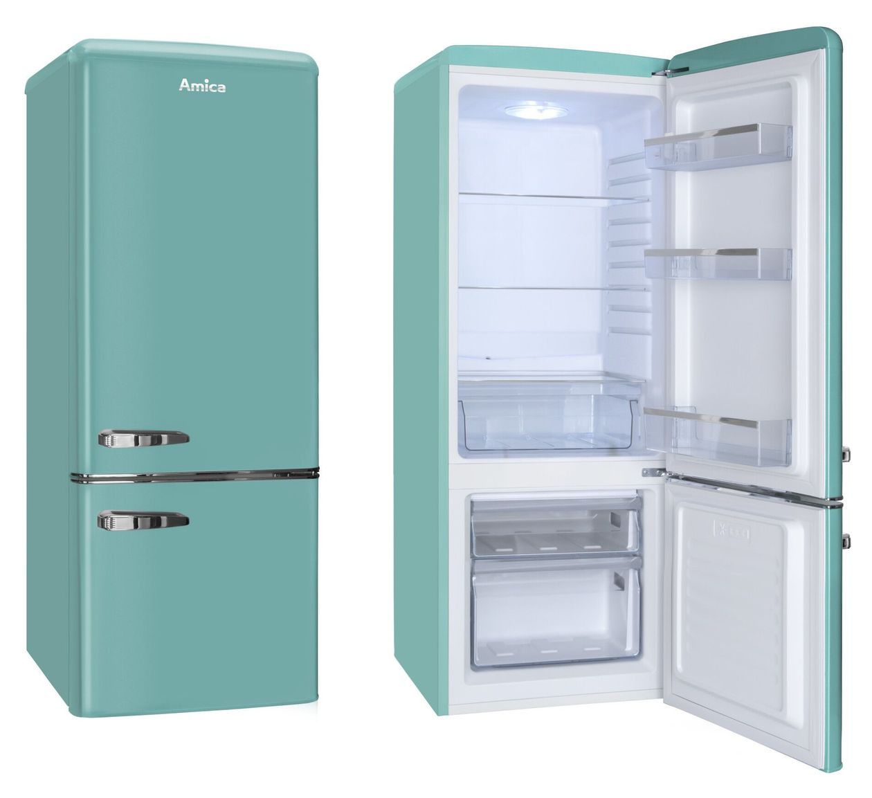 KGCR384150T 147 l / 44 l Kühl-Gefrierkombi freistehend NoFrost 181 kWh Jahr  (Blau) 