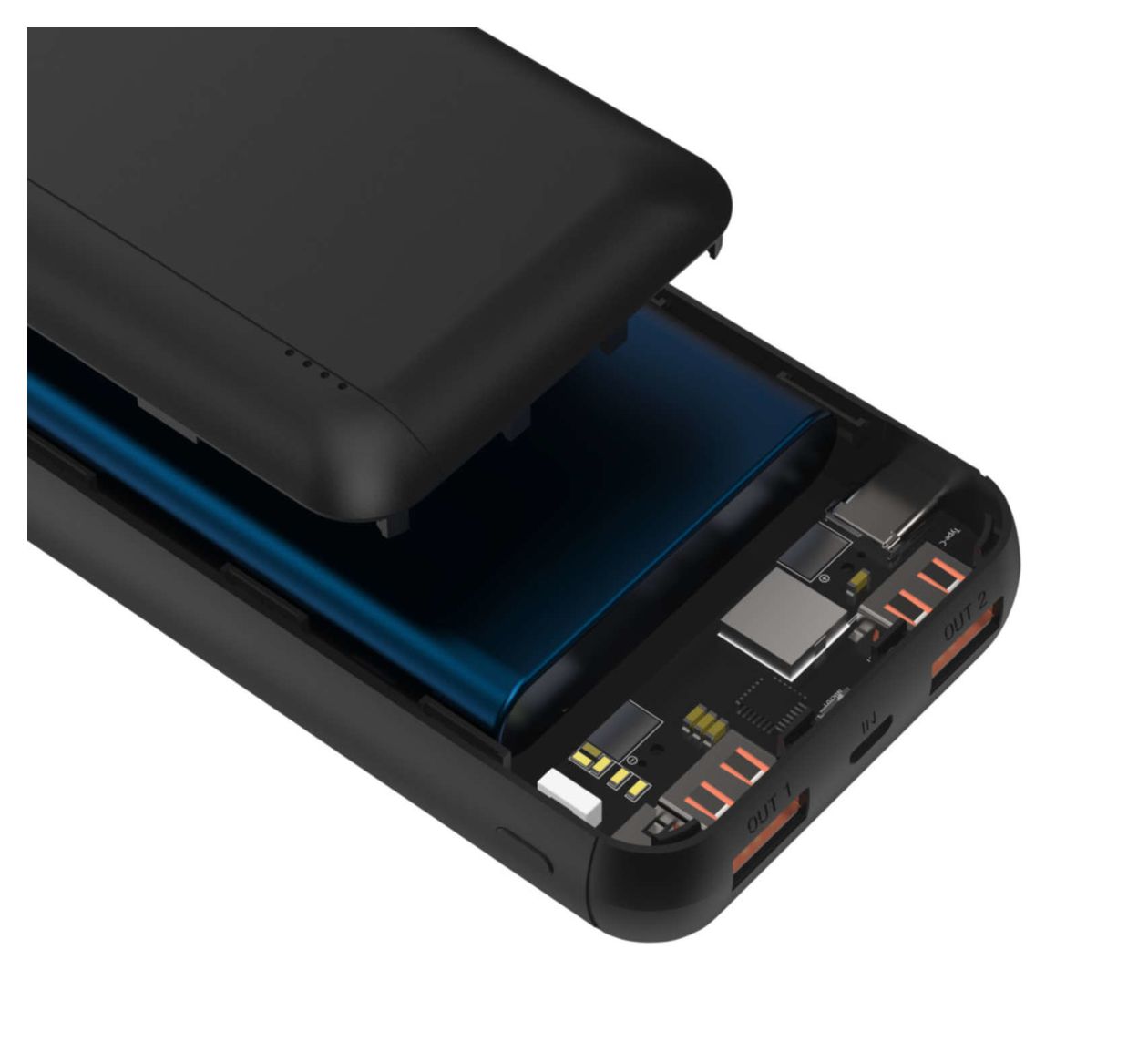 PB320PD 20000 mAh Powerbank Micro-USB + USB Type-C  (Schwarz) 