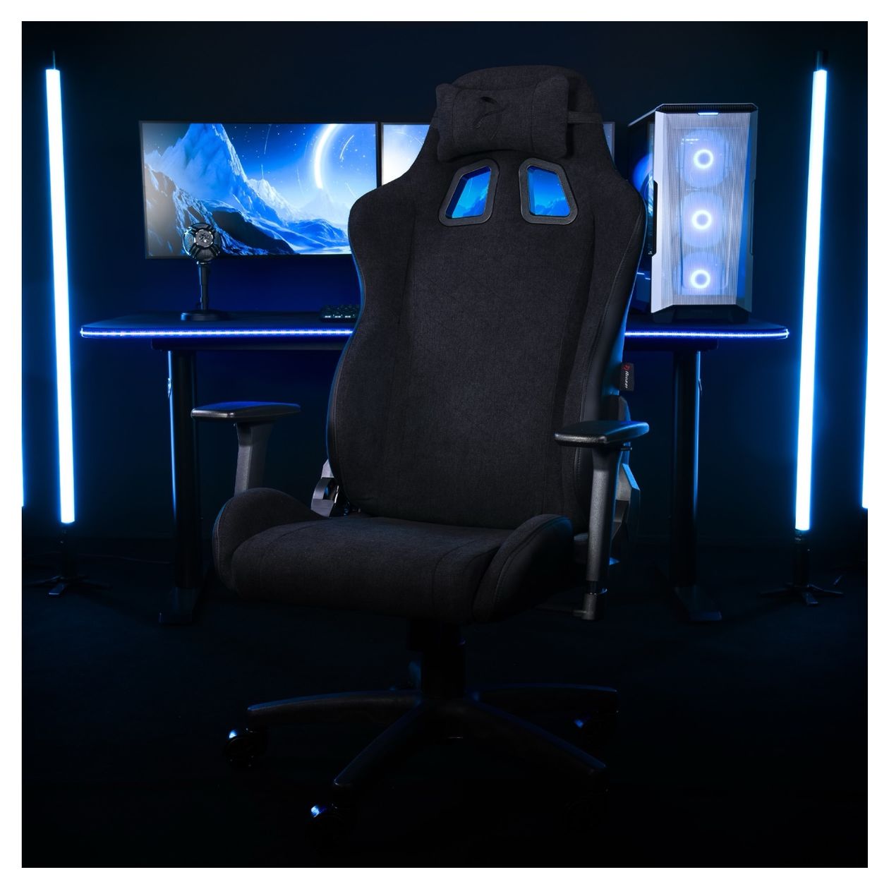 Avanti Soft Fabric Gamingstuhl bis 120 kg (Schwarz) 