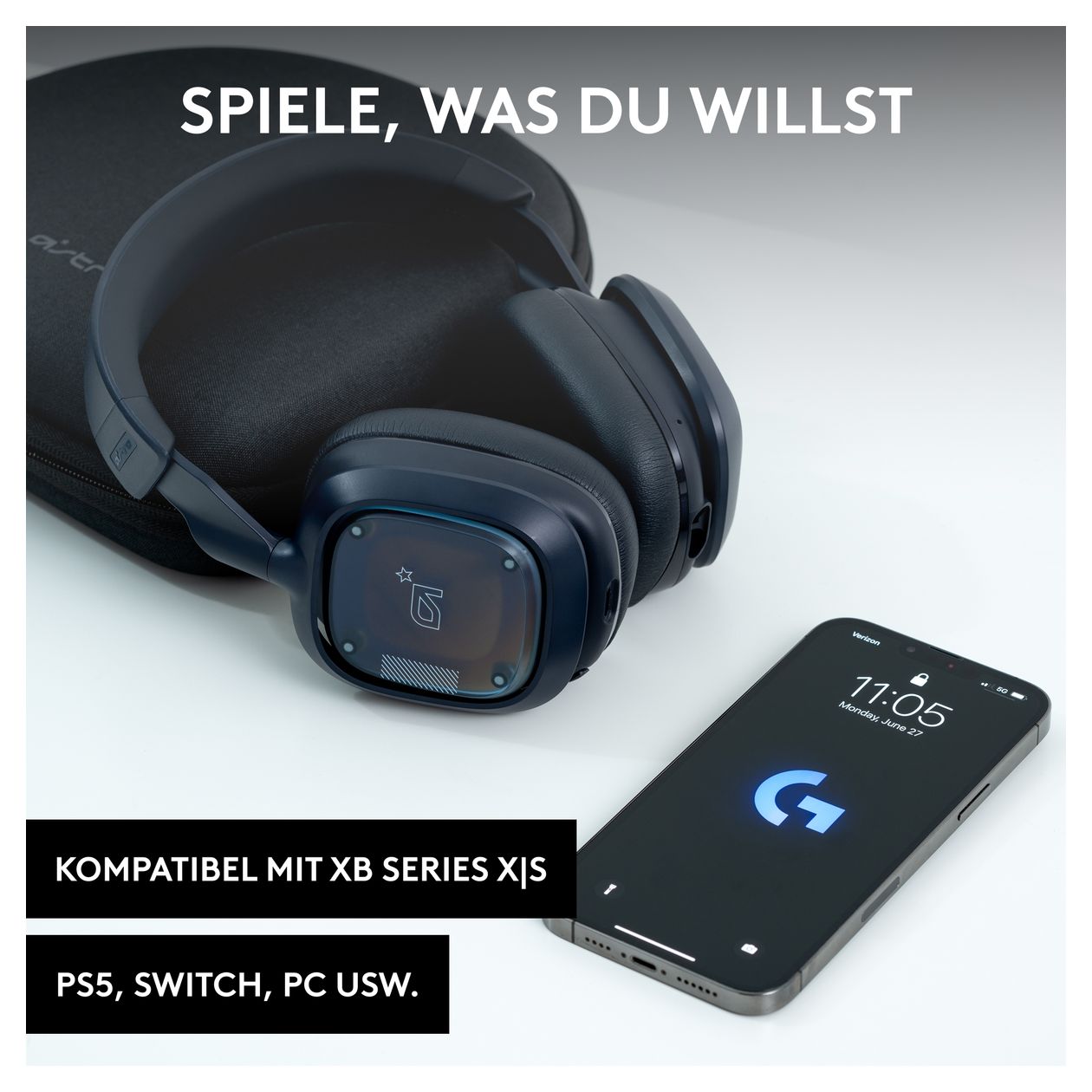 A30 Over Ear Bluetooth Kopfhörer kabellos 27 h Laufzeit  (Navy) 