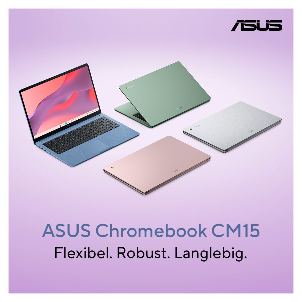 Chromebook CM1505CM4A-S70030 Full HD Notebook 39,6 cm (15.6 Zoll) 1920 x 1080 Pixel 4 GB Ram 128 GB eMMC ChromeOS MediaTek Kompanio max. 2,6 GHz  (Blau) 