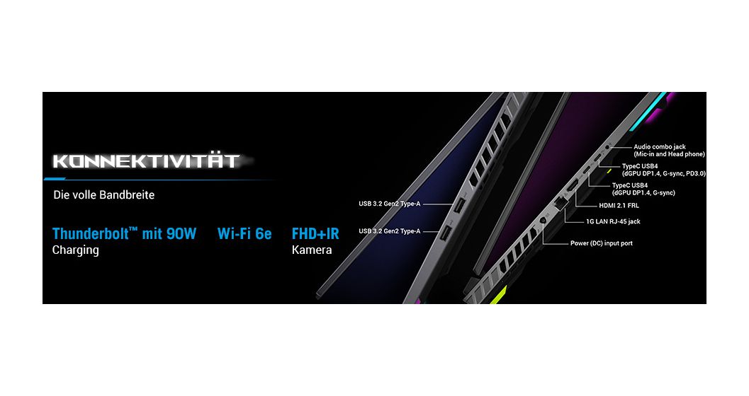 ROG Strix G814PP-S8075W WUXGA Notebook 45,7 cm (18 Zoll) 1920 x 1200 Pixel 1 TB SSD Windows 11 Home AMD Ryzen 9 max. 5,3 GHz  (Grau) 
