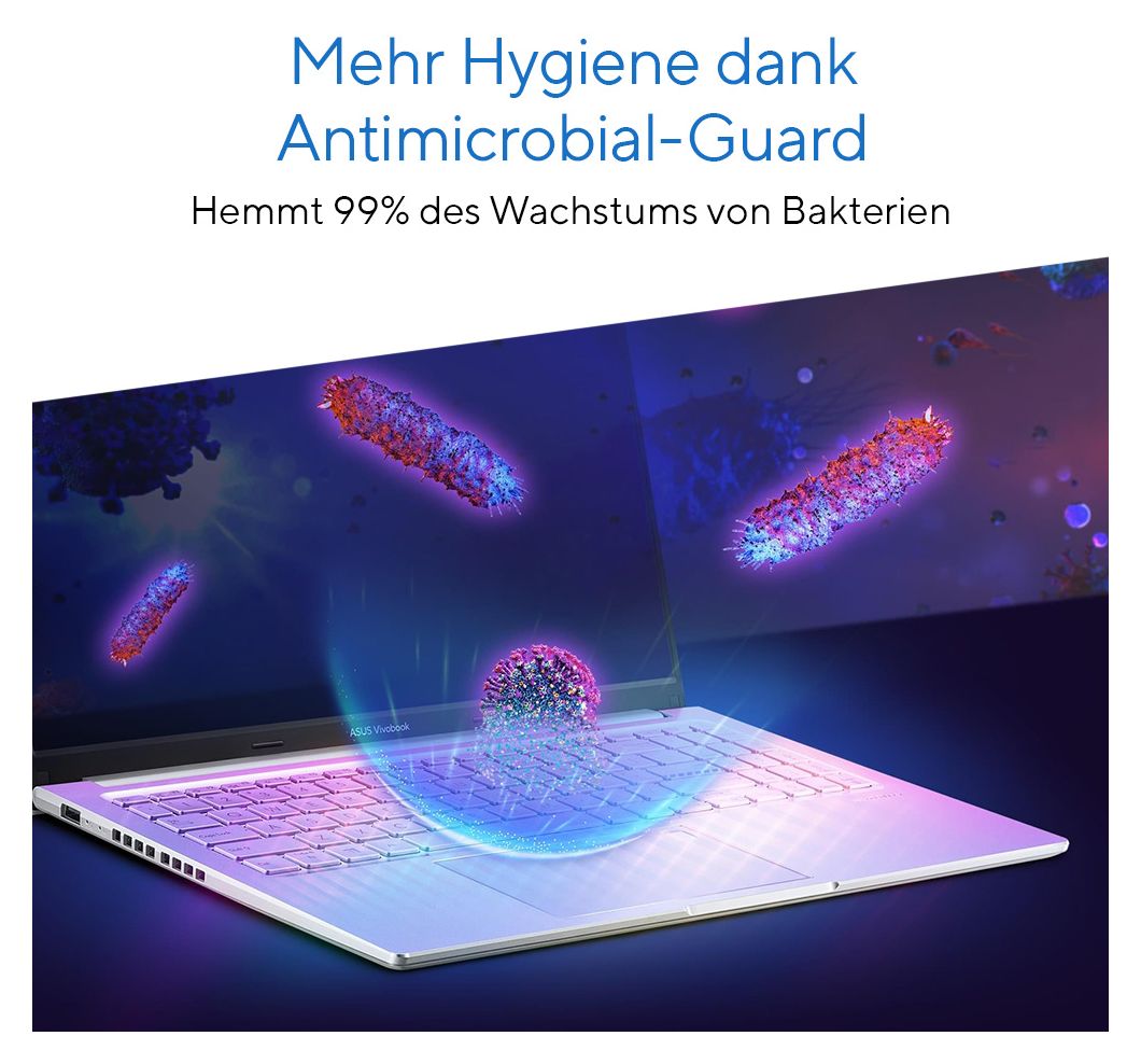 Vivobook 15 Oled X1505VA-MA921 2K Ultra HD Notebook 39,6 cm (15.6 Zoll) 2880 x 1620 Pixel 8 GB Ram 512 GB SSD Intel® Core™ i9 max. 5,4 GHz intern  (Silber) 