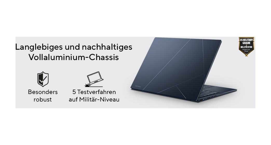 Zenbook 14 UX3405CA-QD1302W WUXGA Notebook 35,6 cm (14 Zoll) 1920 x 1200 Pixel 1 TB SSD Windows 11 Home Intel Core Ultra 7 max. 5,1 GHz  (Silber) 
