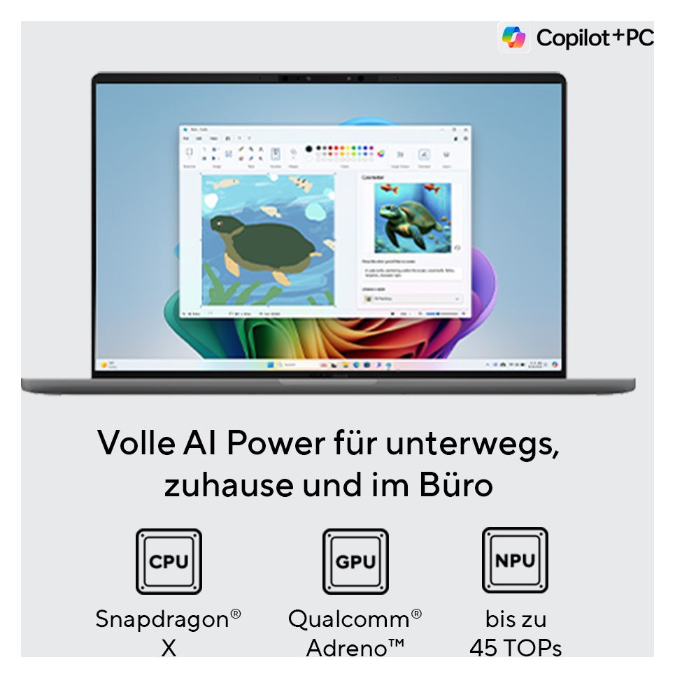 Zenbook A UX3407QA-QD305W Copilot+ PC WUXGA Notebook 35,6 cm (14 Zoll) 1920 x 1200 Pixel 1 TB SSD Windows 11 Home Qualcomm Snapdragon max. 3 GHz  (Beige) 