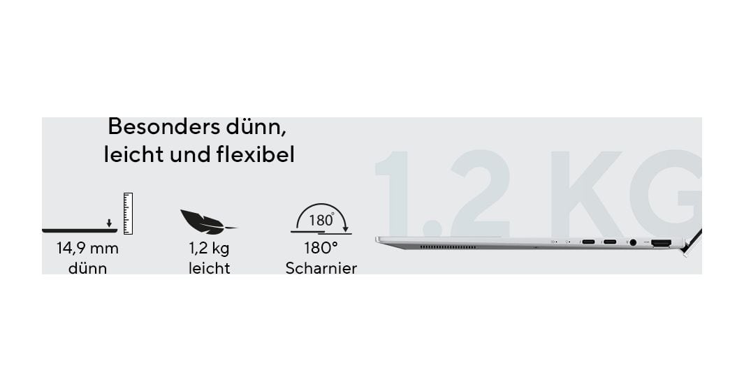 Zenbook UX3405CA-PZ092X WQXGA+ Notebook 35,6 cm (14 Zoll) 2880 x 1800 Pixel 1 TB SSD Windows 11 Pro Intel Core Ultra 9 max. 5,4 GHz  (Silber) 