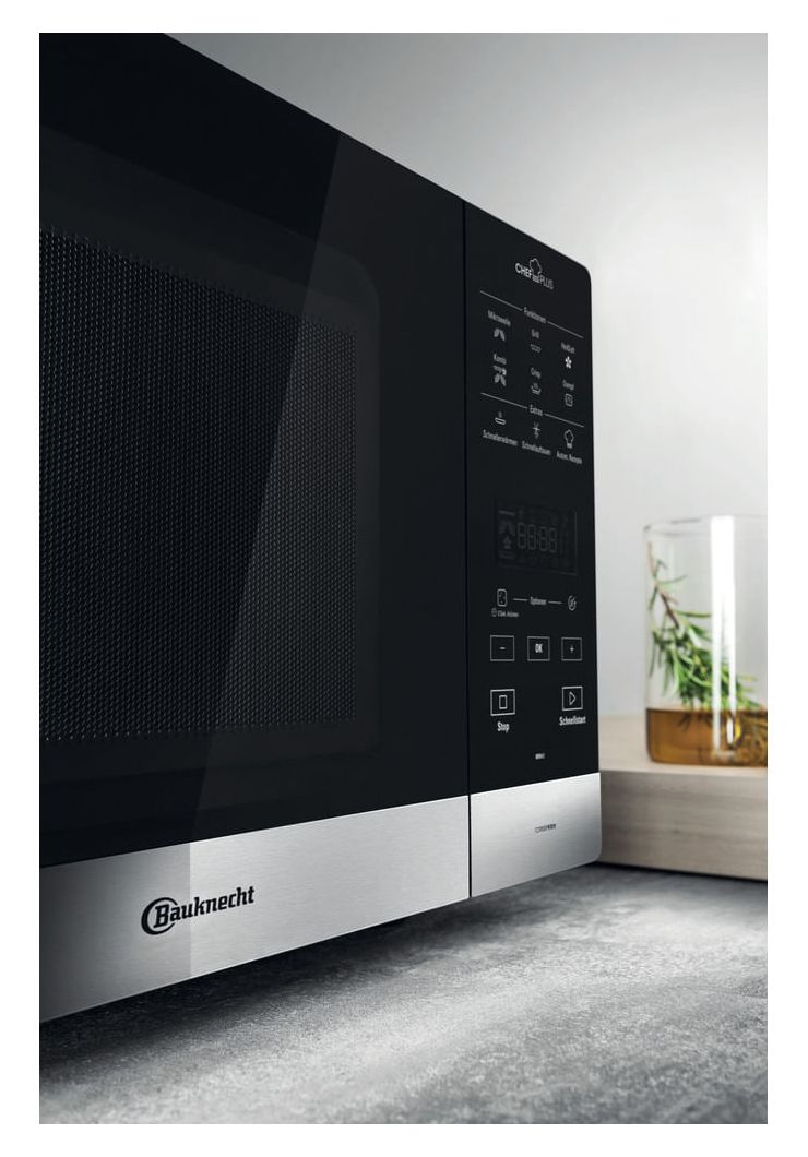 MW49SL Freistehende Mikrowelle 800 W Größe: mittel 6 Stufen Dampfgaren Grill  (Schwarz, Silber) 
