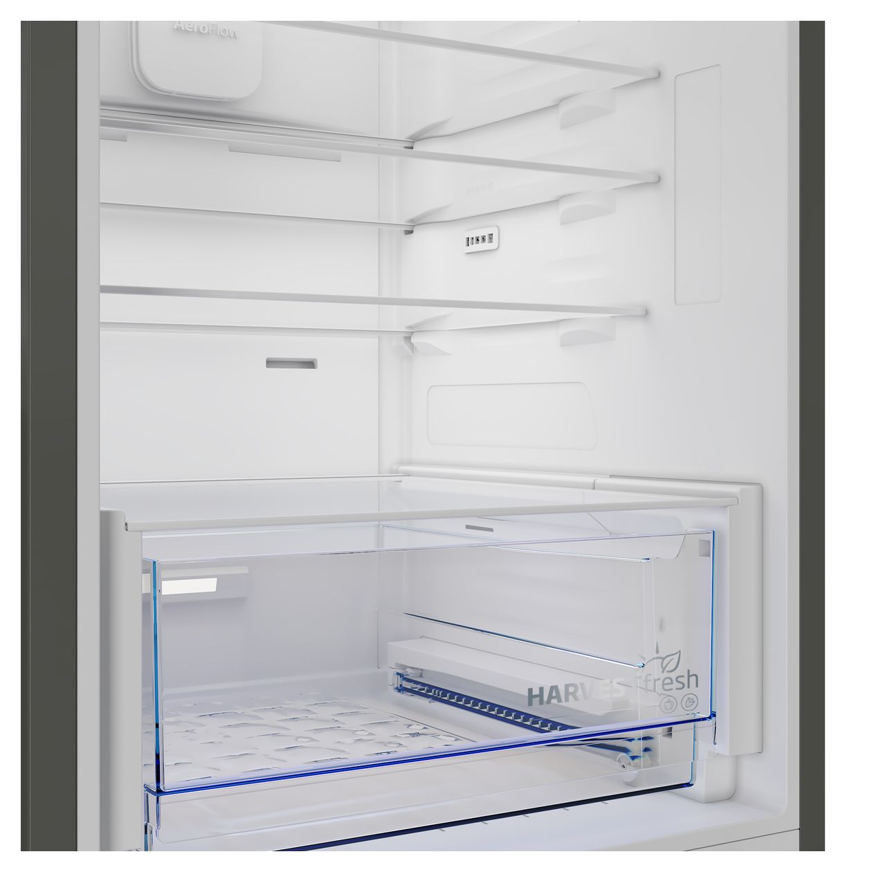 B5RCNA376HXB 252 l / 118 l Kühl-Gefrierkombi freistehend NoFrost 207 kWh Jahr  (Silber) 