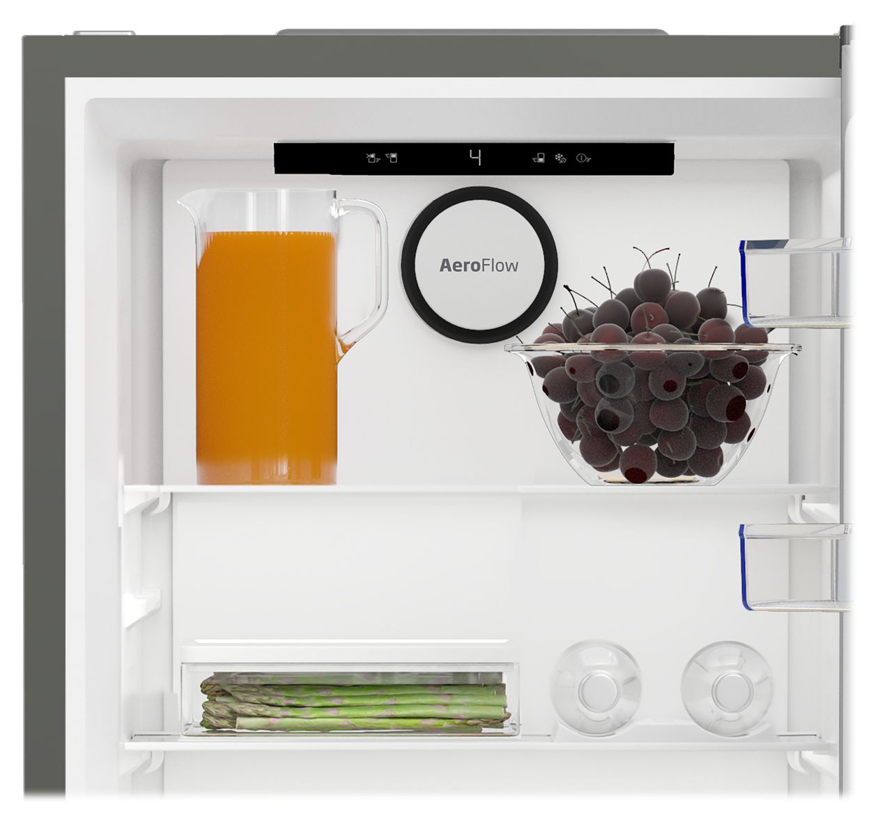 B5RCNA406OHG 249 l / 106 l Kühl-Gefrierkombi freistehend NoFrost 170 kWh Jahr  (Grau) 