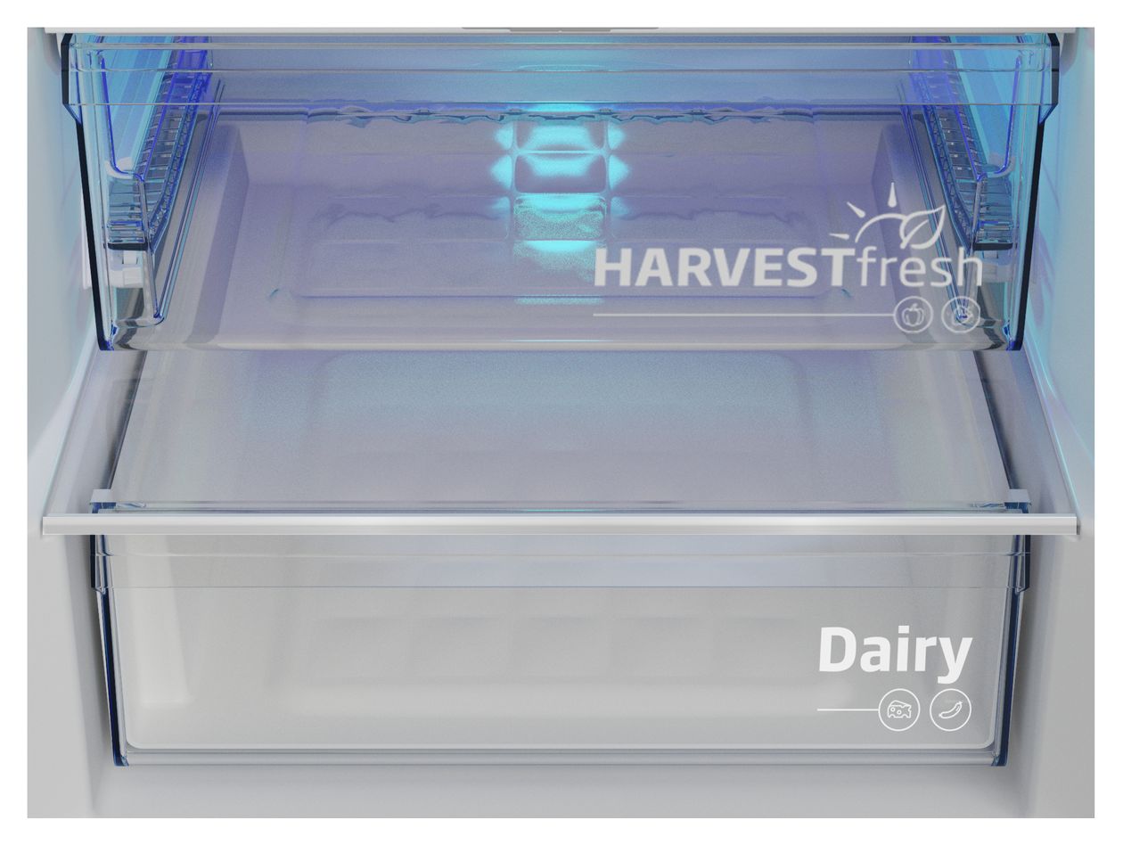 B7RCNE367HXB 210 l / 106 l Kühl-Gefrierkombi freistehend NoFrost 136 kWh Jahr  (Edelstahl) 