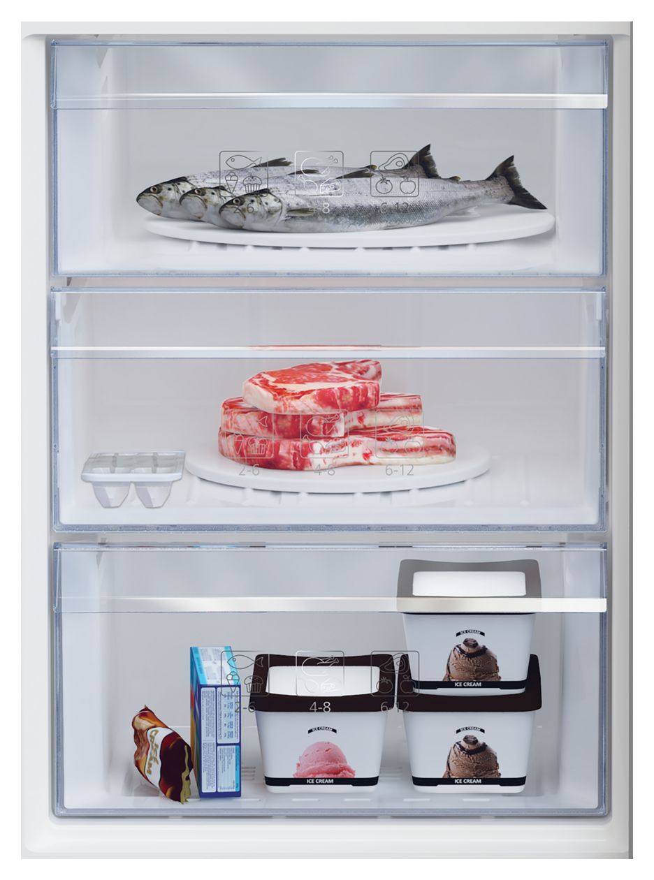 RCSA406K60XBN 266 l / 120 l Kühl-Gefrierkombi freistehend 162 kWh Jahr  (Edelstahl) 