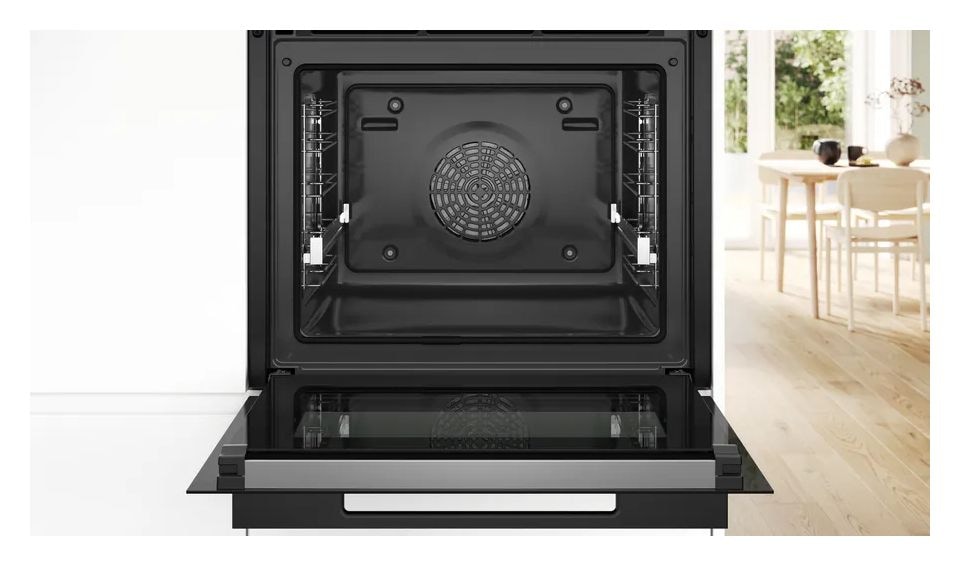 Serie 8 HRG976NB1 Einbaubackofen groß Dampfgaren AutoClean (Schwarz) 