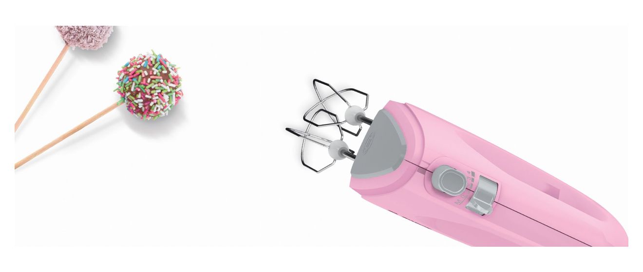 MFQ2210K CleverMixx Fun Handmixer 375 W 4 Stufen  (Grau, Pink) 