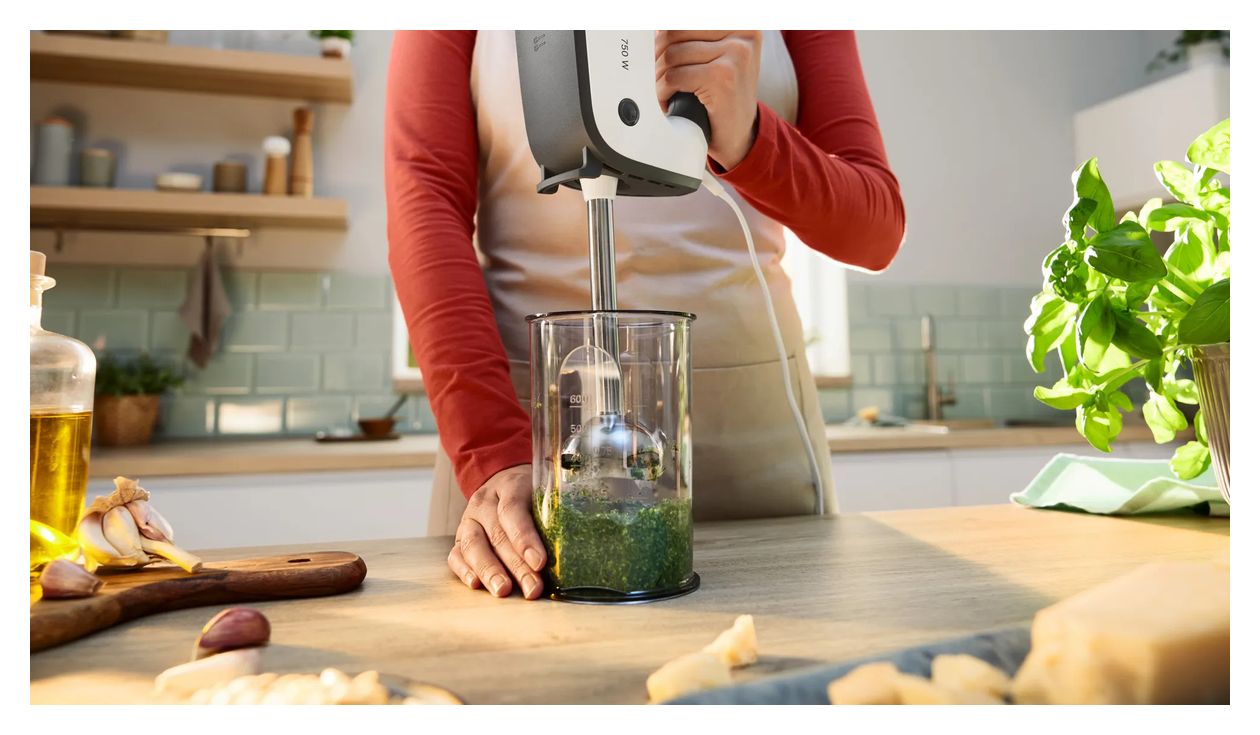 MFQ37470 ErgoMixx Handmixer 750 W 5 Stufen  (Schwarz, Weiß) 