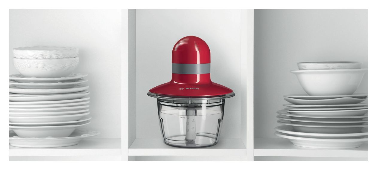 MMR08R2 Zerkleinerer 400 W 0,8 l Kunststoff Behälter  (Grau, Rot) 