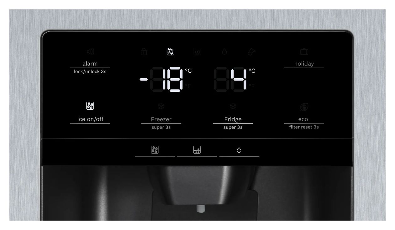 Seire 6 KAD93AIDP Side-by-Side Kühl-/ Gefrierkombination 371 l / 191 l 258 kWh NoFrost 1787 mm x 908 mm  (Edelstahl) 