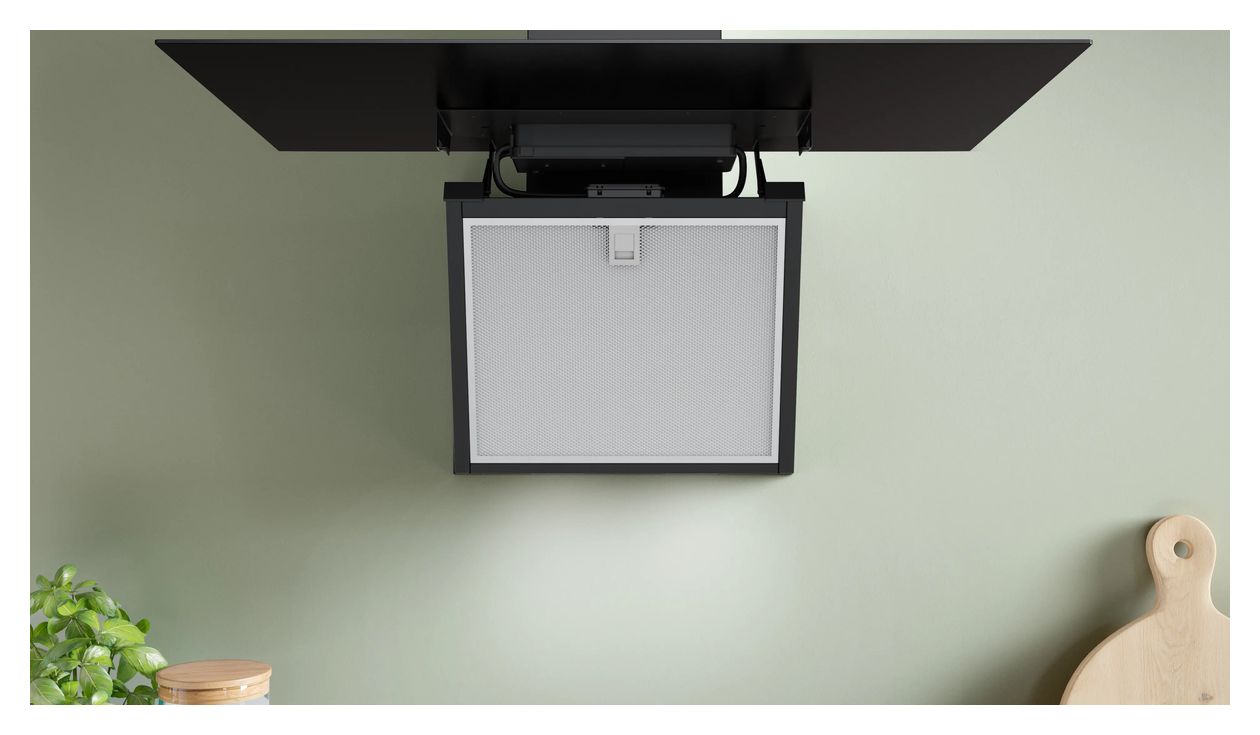 Serie 4 DWK85DF61 Abluft/Umluft Dunstabzugshaube/Esse Wand 80 cm (Schwarz) 
