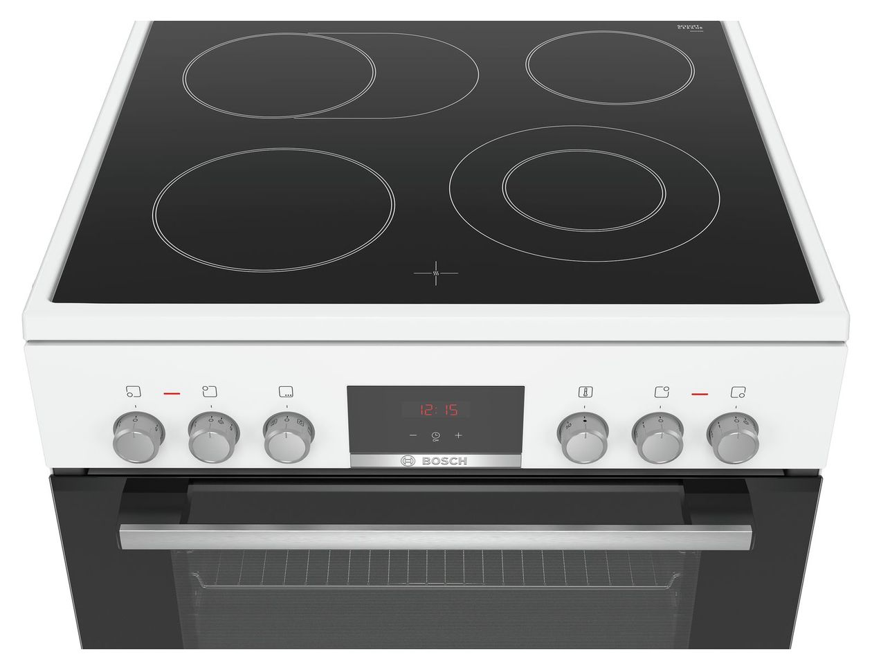 Serie 4 HKR39C220 Freistehender Herd Elektro normal Variabler Doppelgrill 7 Beheizungsarten AutoClean mit Glaskeramik Kochfeld 