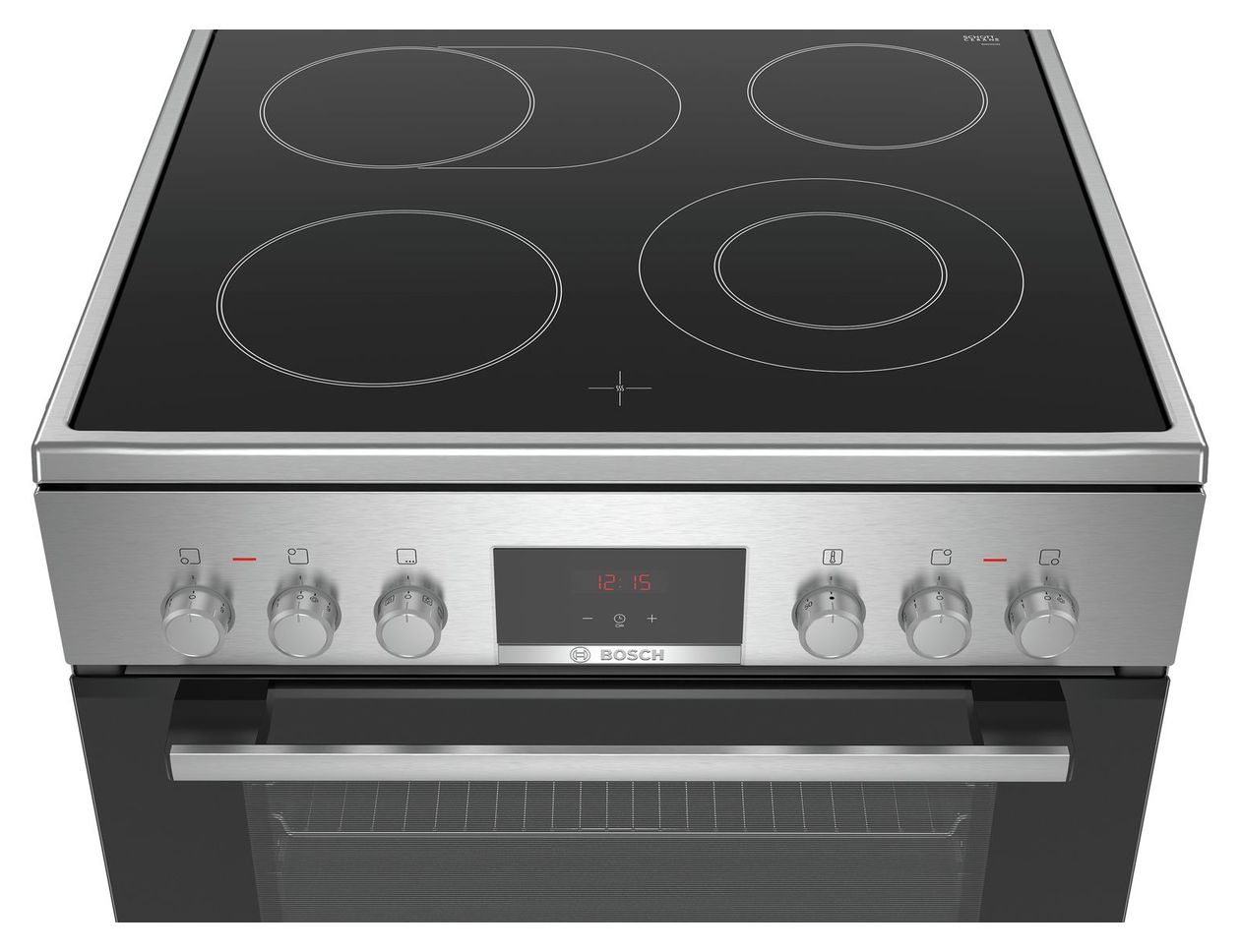 Serie 4 HKR39C250 Freistehender Herd Elektro normal Variabler Doppelgrill 7 Beheizungsarten mit Glaskeramik Kochfeld 
