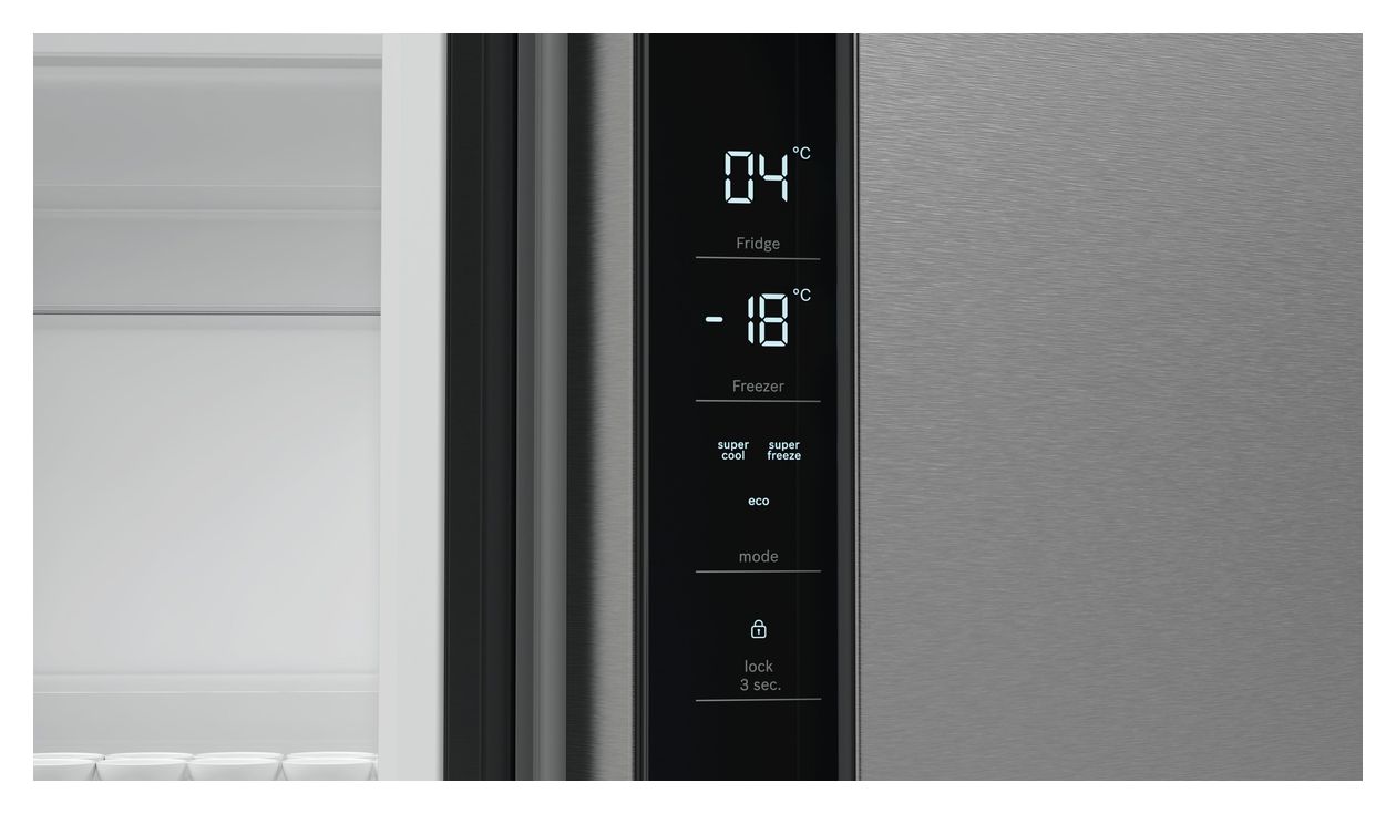 Serie 4 KFN96VPEA Side-by-Side Kühl-/ Gefrierkombination French Door 405 l / 200 l 333 kWh NoFrost 1830 mm x 905 mm  (Edelstahl) 