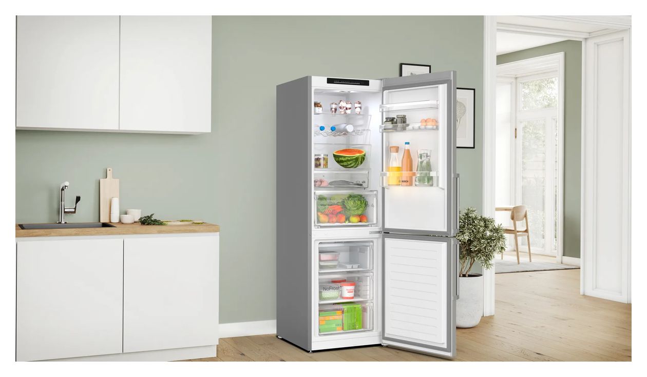 Serie 4 KGN36VIBT 218 l / 103 l Kühl-Gefrierkombi freistehend NoFrost 127 kWh Jahr  (Edelstahl) 