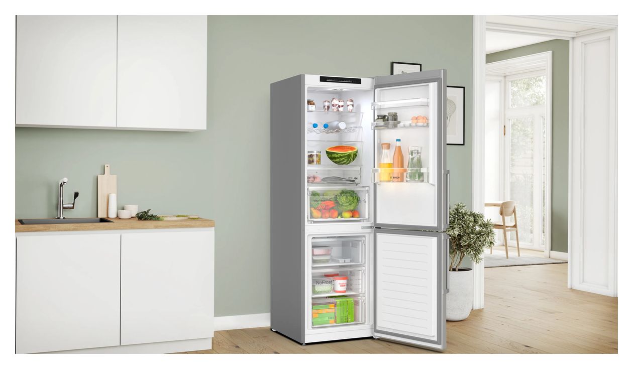 Serie 4 KGN36VICT 218 l / 103 l Kühl-Gefrierkombi freistehend NoFrost 159 kWh Jahr  (Edelstahl) 