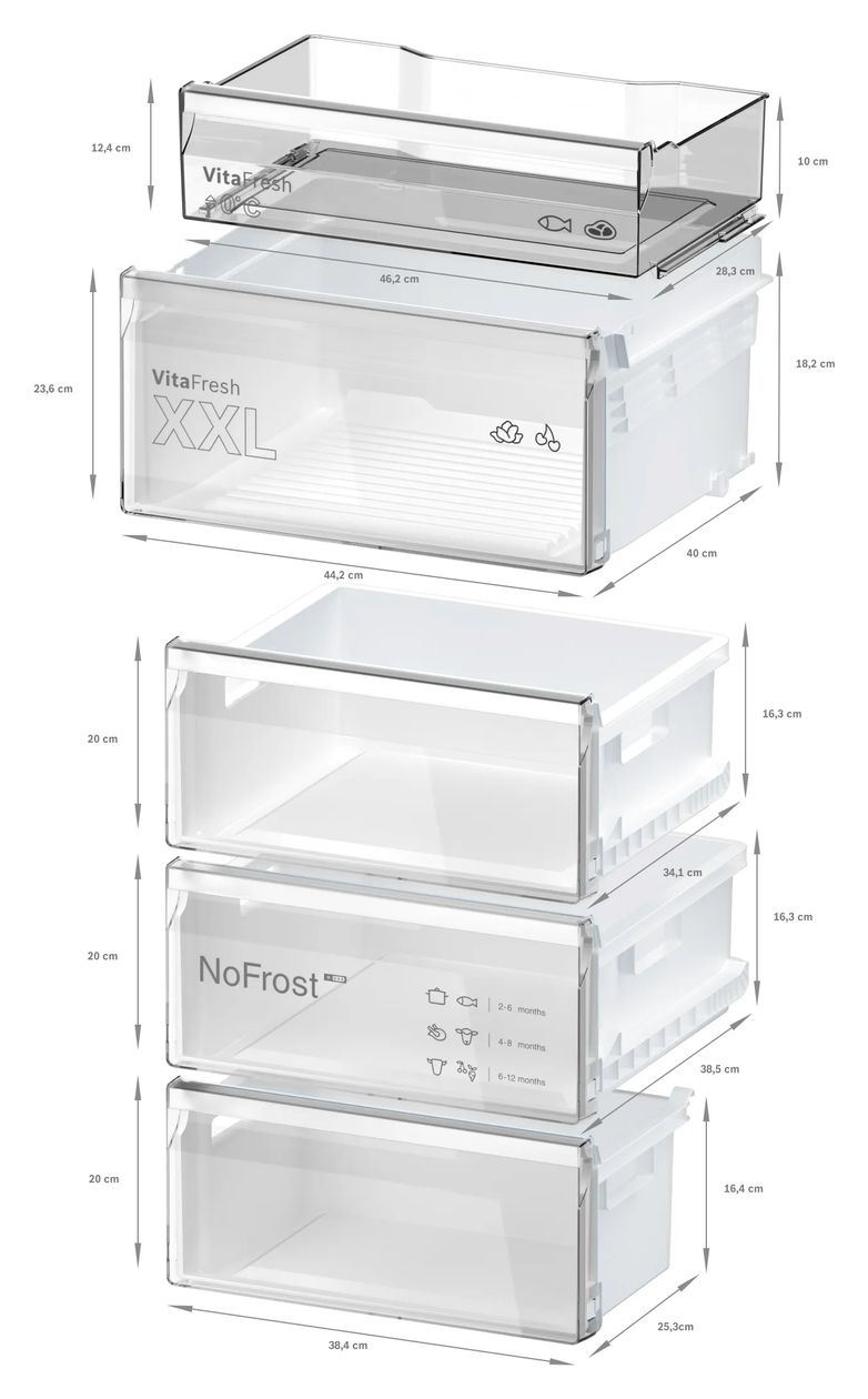Serie 4 KGN392XCF 260 l / 103 l Kühl-Gefrierkombi freistehend NoFrost 162 kWh Jahr  (Schwarz) 