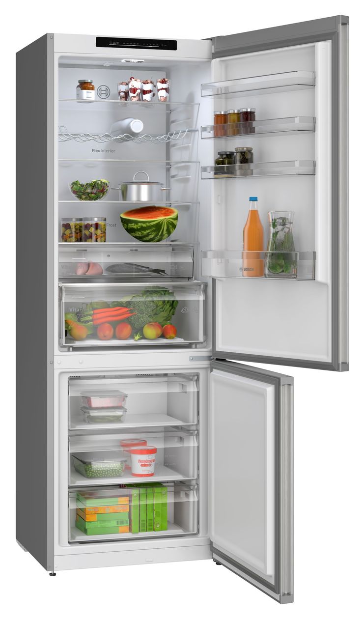 Serie 4 KGN492LCF 311 l / 129 l Kühl-Gefrierkombi freistehend NoFrost 178 kWh Jahr  (Metallisch) 