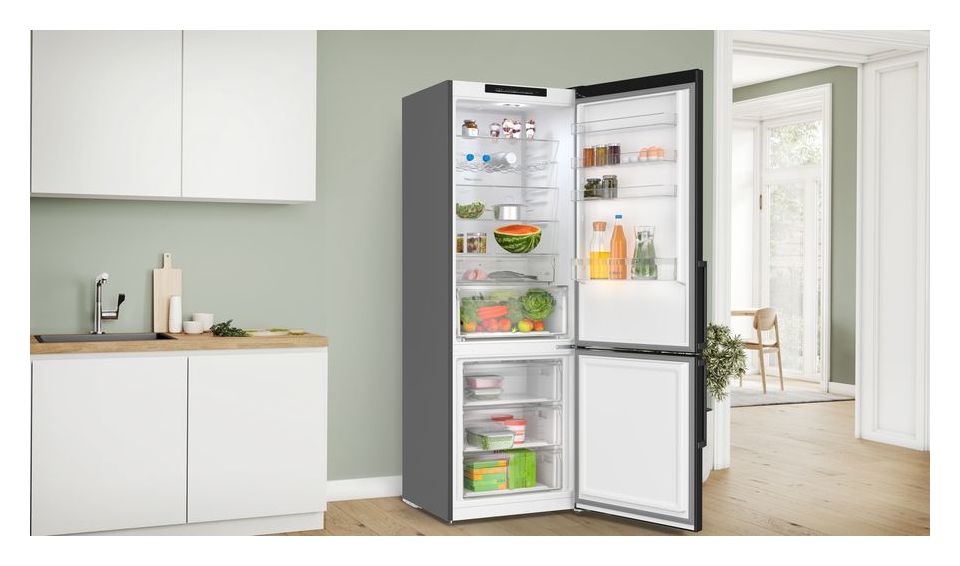 Serie 4 KGN49VXCT 311 l / 129 l Kühl-Gefrierkombi freistehend NoFrost 178 kWh Jahr  (Edelstahl) 