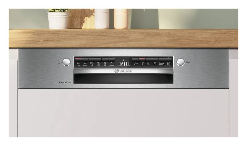 Serie 4 SBI4ECS28E 60 cm Geschirrspüler teilintegriert (ohne Front) Sehr leise 14 Maßgedecke aquaStop Funktion Wärmetauscher 