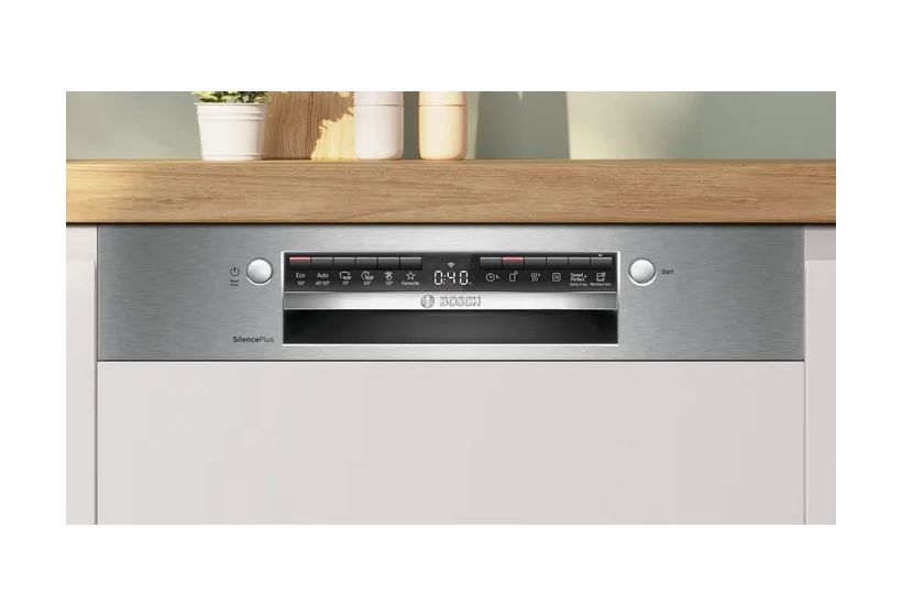 Serie 4 SMI4EAS28E 60 cm Geschirrspüler teilintegriert (ohne Front) Sehr leise 13 Maßgedecke aquaStop Funktion Wärmetauscher 