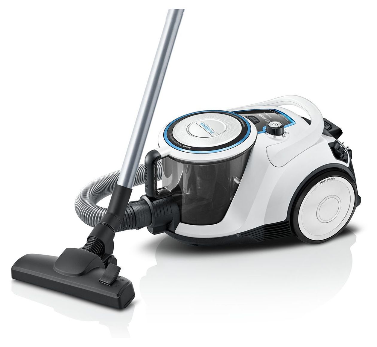 Serie 6 BGC41LSIL Bodenstaubsauger Beutellos 600 W HEPA  (Schwarz, Weiß) 