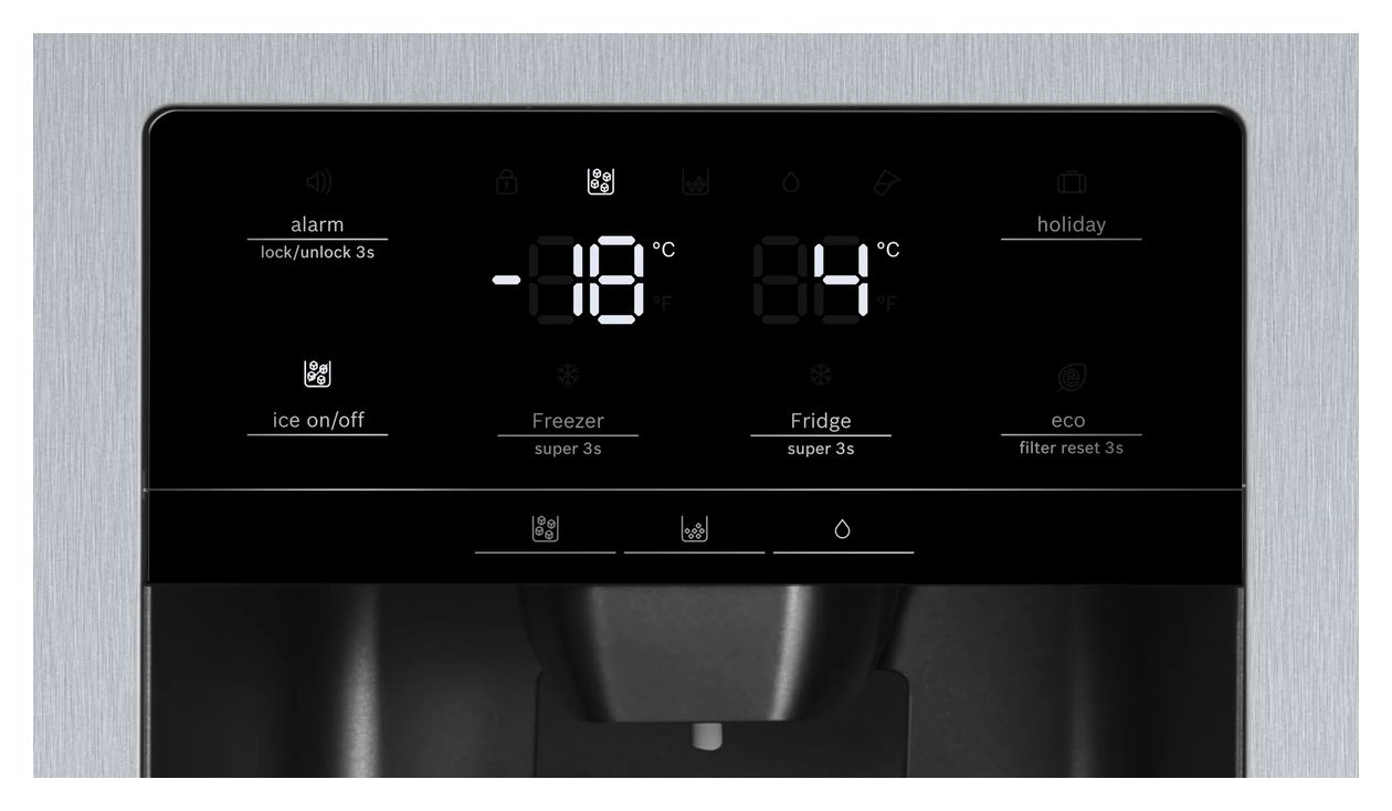 Serie 6 KAG93AIEP Side-by-Side Kühl-/ Gefrierkombination 369 l / 191 l 323 kWh NoFrost 1787 mm x 908 mm  (Edelstahl) 