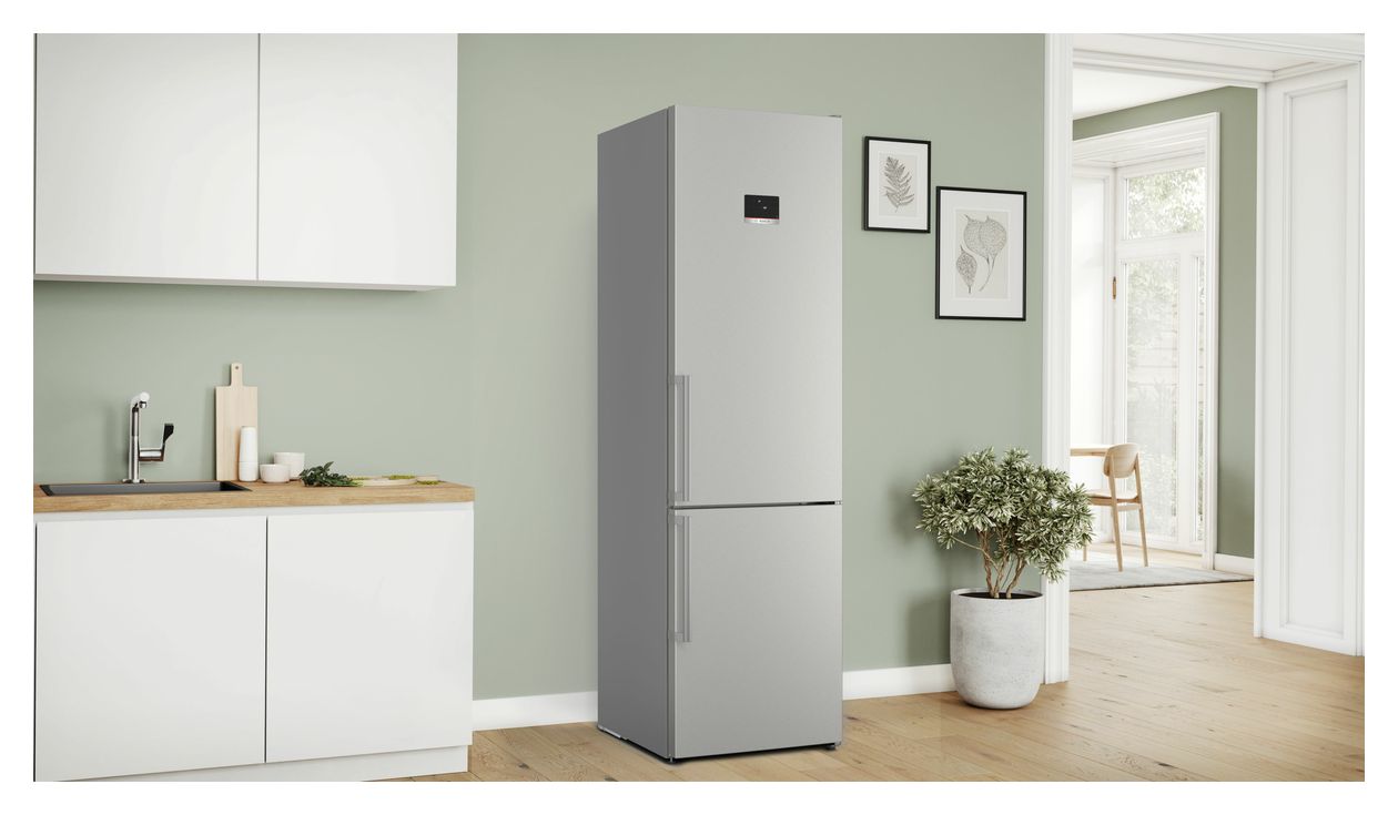Serie 6 KGN39AIBT 260 l / 103 l Kühl-Gefrierkombi freistehend NoFrost 129 kWh Jahr  (Edelstahl) 