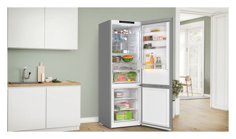 Serie 6 KGN49LBCF 311 l / 129 l Kühl-Gefrierkombi freistehend NoFrost 178 kWh Jahr  (Schwarz) 