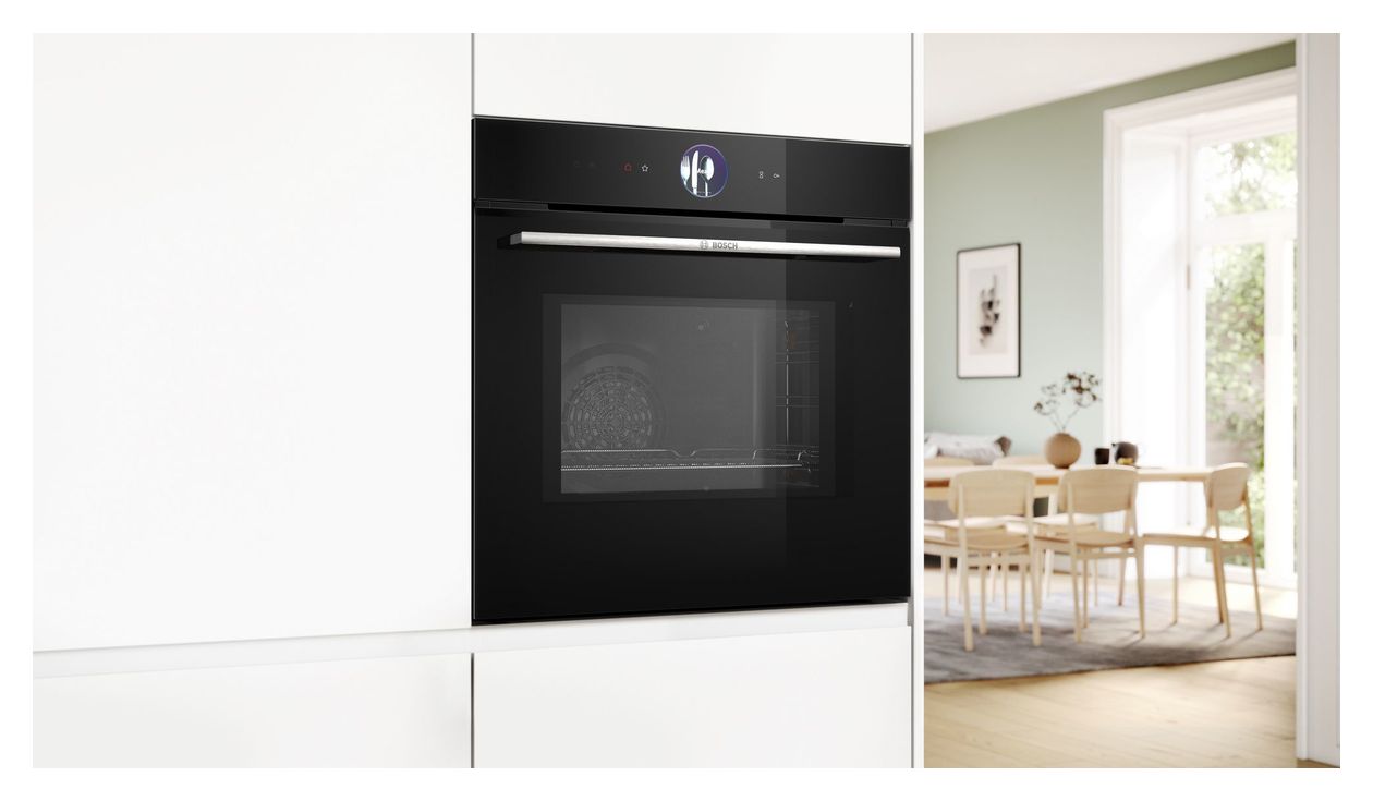 Serie 8 HMG776NB1 Einbaubackofen groß AutoClean Mikrowelle 