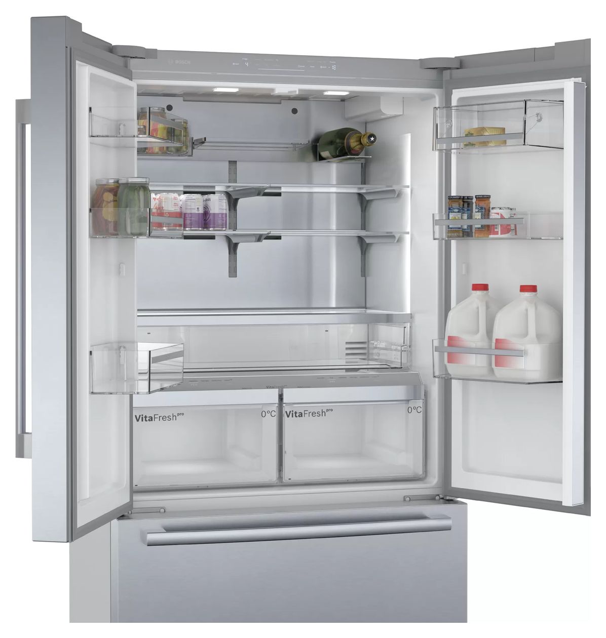 Serie 8 KFF96PIEP Side-by-Side Kühl-/ Gefrierkombination French Door 402 l / 171 l 333 kWh 1830 mm x 905 mm  (Edelstahl) 