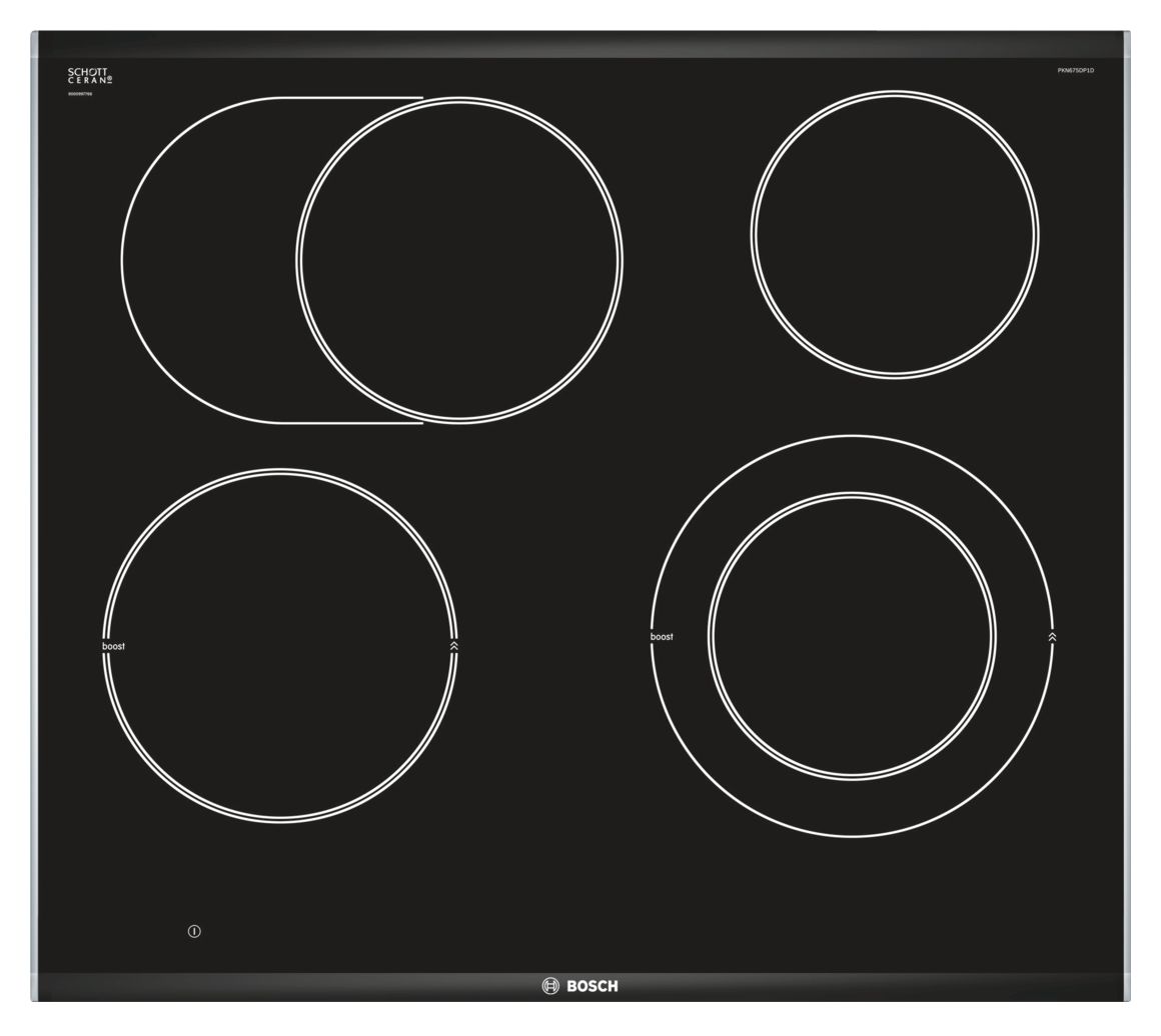 Serie 8 PKN675DP1D autarkes 60cm Glaskeramik Kochfeld/Herdplatte 4 Zone(n) 