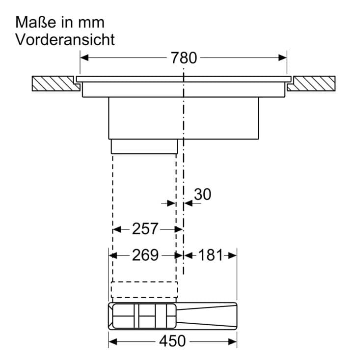 Serie 8 PXX82BGA6 (PXX82BD56E + HEZ9VDSB4) autarkes 80 cm Induktionskochfeld 4 Kochzonen mit integriertem Dunstabzug 