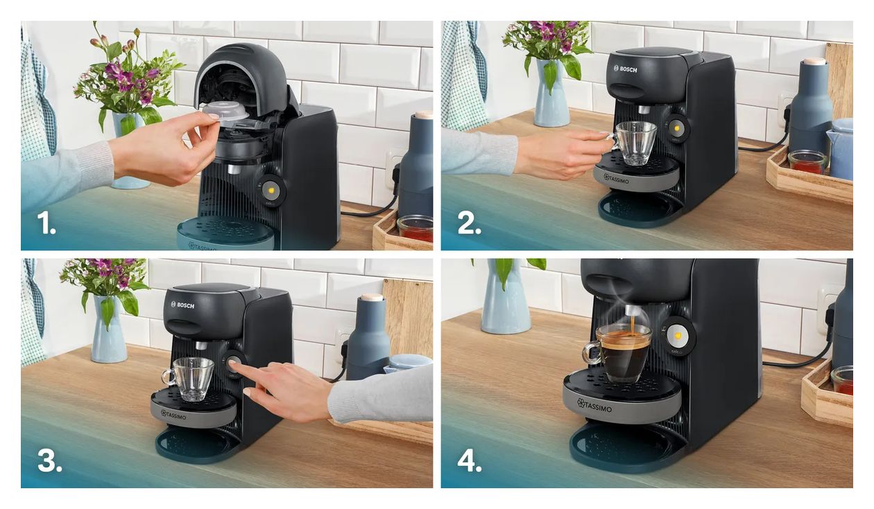 TAS1620 Tassimo Finesse Classic Kaffeekapsel Maschine  (Schwarz) 