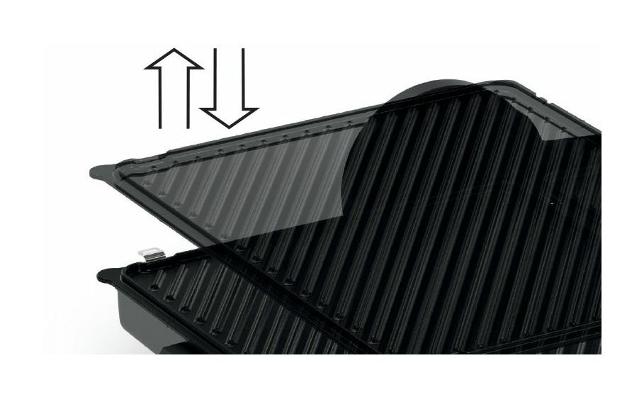 TCG4215 Kontaktgrill 2000 W mit 328 x 238 mm Fläche  (Silber) 