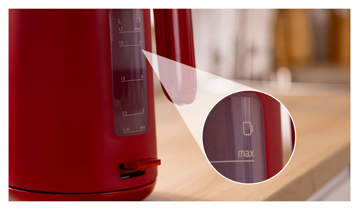 TWK2M164 MyMoment 1,7 l Wasserkocher 2400 W  (Schwarz, Grau, Rot) 