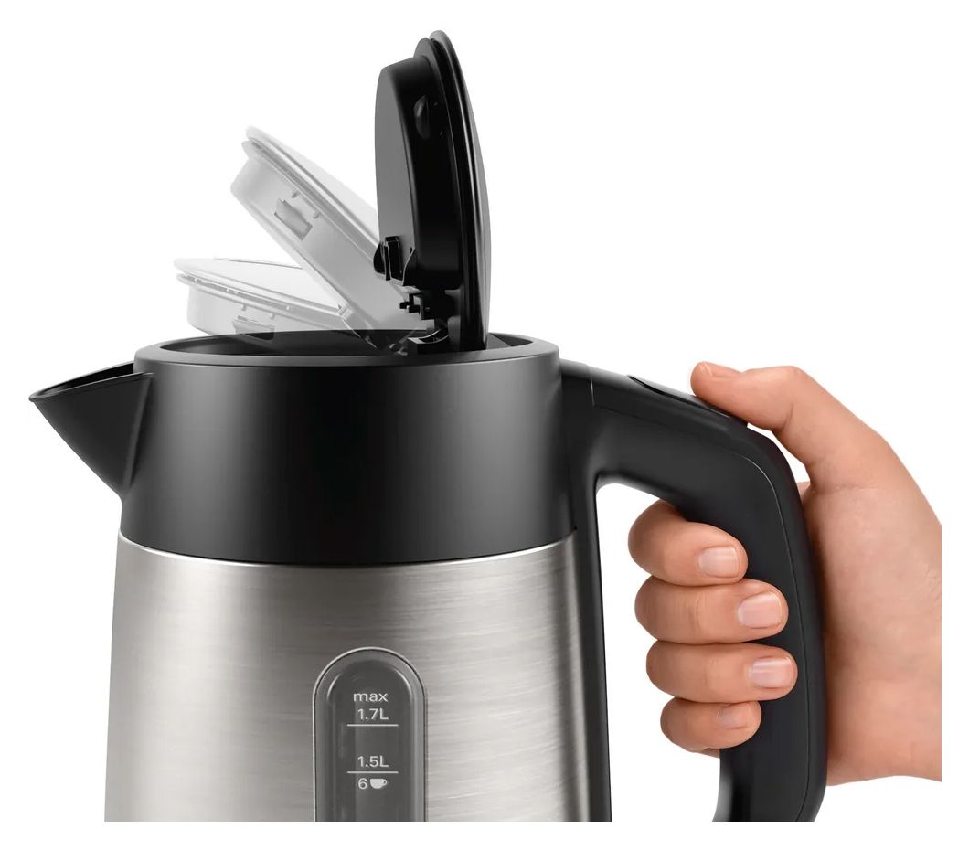 TWK4P440 DesignLine 1,7 l Wasserkocher 2400 W  (Schwarz, Edelstahl) 