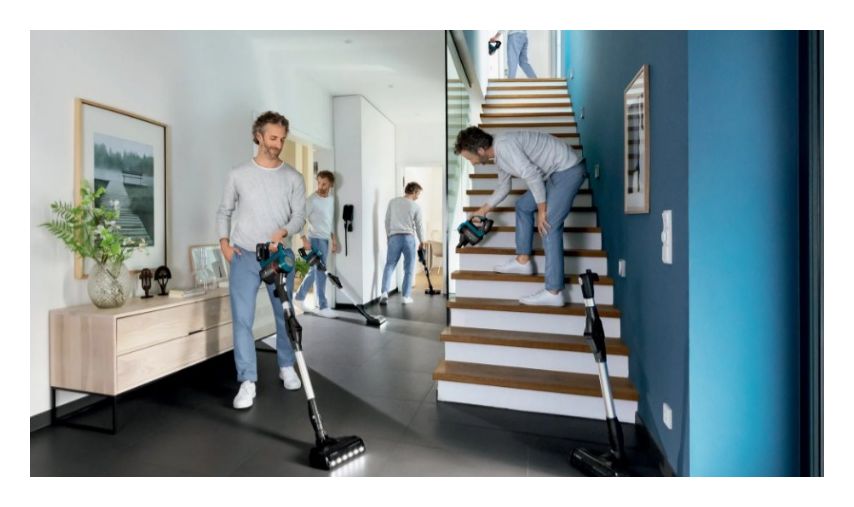Unlimited 7 BSS71125AH Handstaubsauger Beutellos bis 35 min Laufzeit 18 V  (Schwarz, Blau) 