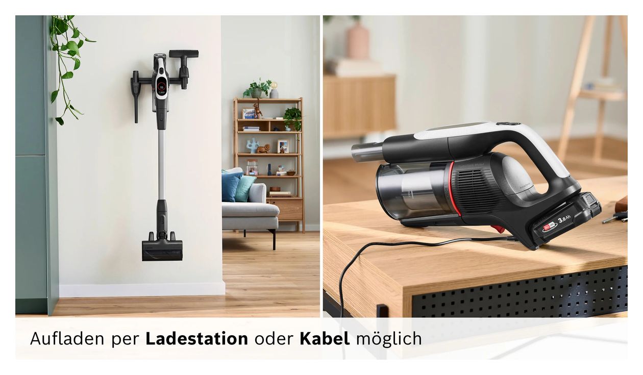 Unlimited 9 BKS931BA Handstaubsauger Beutellos bis 60 min Laufzeit 18 V HEPA  (Weiß) 