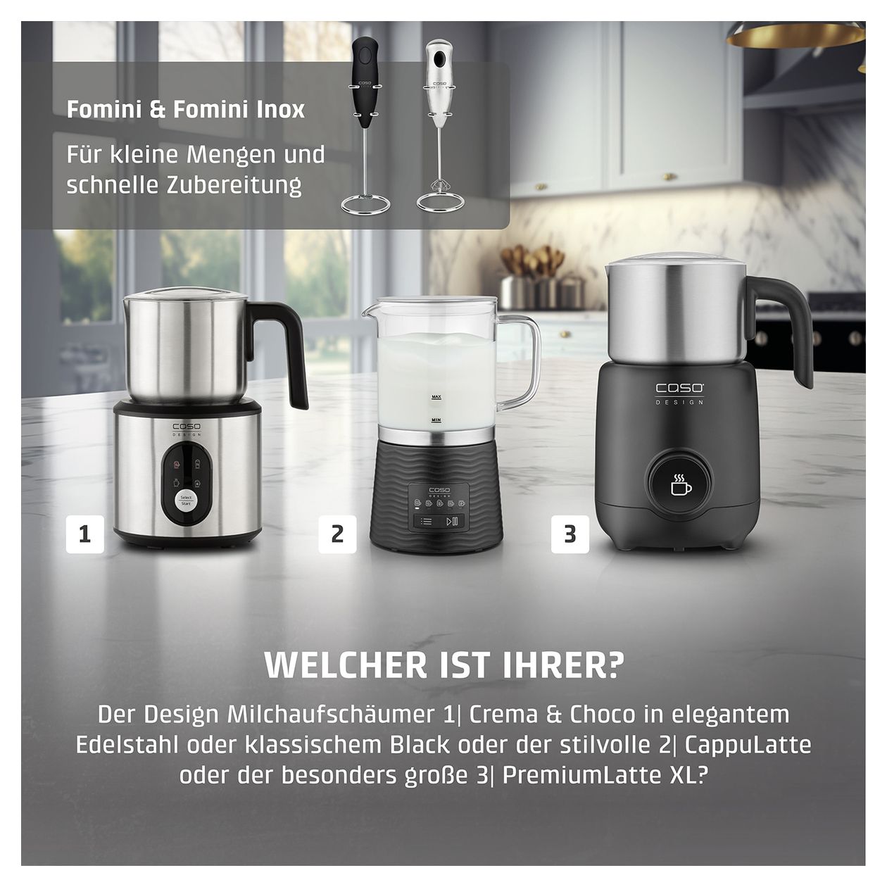 1667 PremiumLatte XL Milchaufschäumer Automatischer Milchaufschäumer/-wärmer ca. 350 ml  (Schwarz, Edelstahl) 