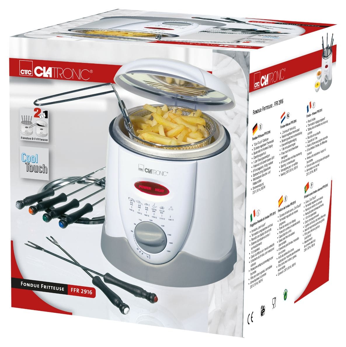 FFR2916 2in1 Fondue Fritteuse 900 W 